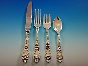 Lily by Frank Whiting Sterling Silver Flatware Set 8 Service 32 pcs