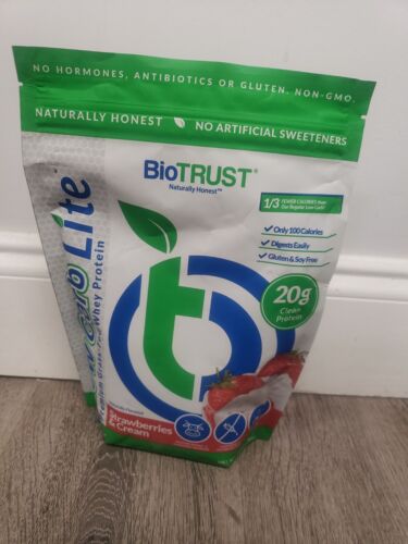 New ListingBioTrust Low Carb Plant Protein Powder  Superfoods Strawberries And Cream 12.8oz