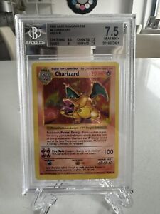 1999 Pokémon Shadowless Charizard BGS 7.5