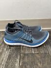 Nike Free 4.0 Flyknit Mens 10.5 Blue 631053-014 Running Shoes