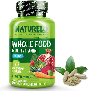 NATURELO Whole Food Multivitamin for Men - with Vitamins, Minerals, Organic Herb