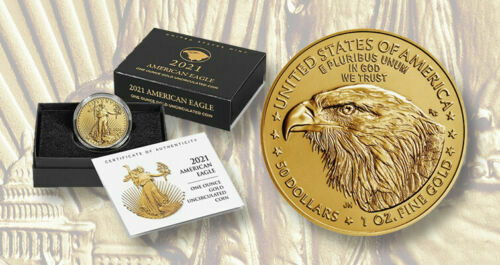 American Eagle 2021 W One Ounce Gold Uncirculated Coin UNC BU 21EHN Low Mintage