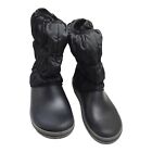 Crocs Womens Size 7 Puffer Winter Boots, Black