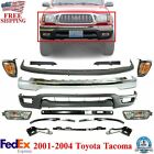 Front Bumper Chrome Kit +Brackets+Retainer+Lamps Set For 2001-2004 Toyota Tacoma (For: 2003 Toyota Tacoma)
