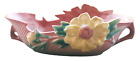 Excellent Roseville Pottery Peony Console Bowl, Shape 430-10, Yellow, Green