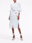 ALICE + OLIVIA FLORAL EMBROIDARY WHITE BUTTON UP LONG SLEEVE DRESS SIZE 6 $685