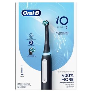 New ListingOral-B iO3 Electric Toothbrush With Ultimate Clean Brush Head Black         SB11