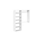 Wood Closet System Essential 36 in. W - 60 in. W White Adjustable Shelves