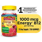 Nature Made Energy B12 1000 mcg Gummies, Dietary Supplement, 150 Count