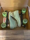 Moxi Lolly Honeydew Green Suede Leather Quad Fashion Roller Skates Outdoor