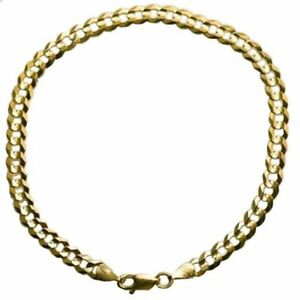 10k Yellow Gold Solid 3mm-12mm Cuban Link Chain Necklace Bracelet 7