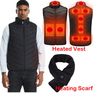 Heated Vest Warm Winter Warm Electric USB Jacket Men Women Heating Coat/Scarf
