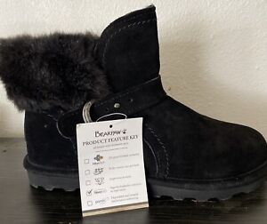 Bearpaw Womens Koko Wide Suede Fur Lined Winter Boots Size US 9