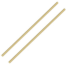 1/4 Inch Brass round Rod, 2Pcs Solid round Brass Rod Lathe Bar Stock, 11.8 Inch