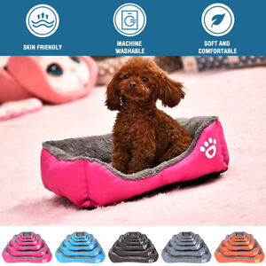 Pet Calming Bed Dog Cat Kennel Puppy Mat Pad Warm Nest Small Large Washable Mat