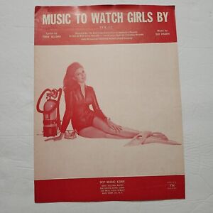 Music To Watch Girls 1966 Sheet Music Piano Scuba Cover Tony Velona Sid Ramin