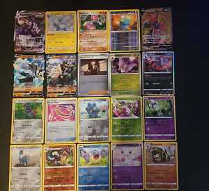 Pokemon TCG Bulk Holo Cards Rares Uncommons Commons, 20 cards included, 25