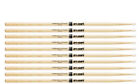 5 PACK Pro-Mark Hickory Drum Sticks, 5A Oval Nylon Tips, Medium, Made in USA, TX