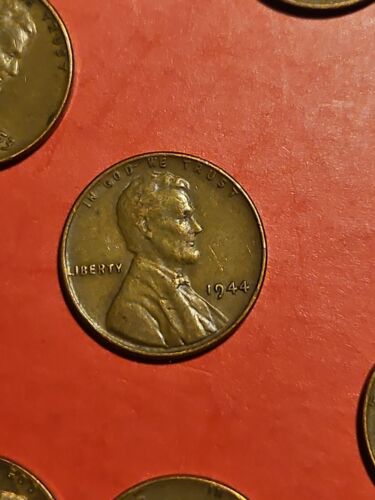 1944 Wheat Penny Error No Mint Mark “L” in Liberty Rim Error Cent Coin. Rare!