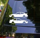 2X Lowered Car Silhouette JDM Decal Stickers - For Honda Civic EK Coupe Si VTEC