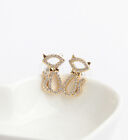 AUTHENTIC KATE SPADE JAZZ THINGS UP PAVE CAT Stud Earrings-$58-NEW ON CARD!