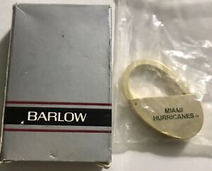 vintage University of Miami hurricanes Barlow Solid Brass Keychain Key Ring UM