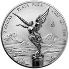 LIBERTAD - MEXICO - 2021 2 oz Reverse Proof Silver Coin in Capsule
