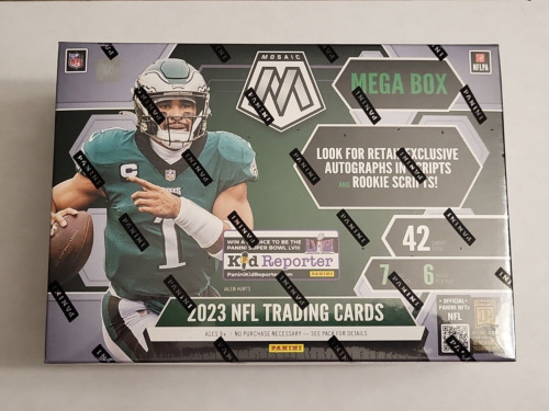 (1) 2023 Panini Mosaic Football NFL Trading Card Mega Box  SEALED TARGET VERSION