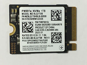 SAMSUNG PM991a MZ-9LQ1T0B 1TB  M.2 2230 SSD NVMe PCIe For Surface Steam Deck PC