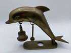 Vintage Brass Dolphin Counter Bell on Stand ~ Ocean Sea Life