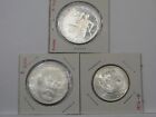 3 Silver Coins of Germany: 1922-G Proof 10M, 93-J 10M, 76-D 5M. Total ASW 0.8481