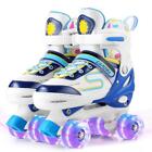 Roller Skates for Kids Adjustable Size Skates for Girls/Boy 8 Light Up PU Wheels