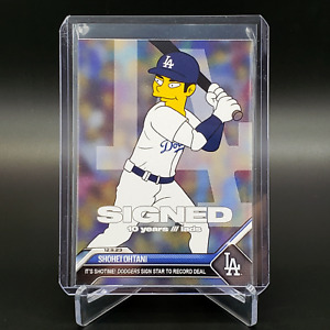 Shohei Ohtani 2024 New MLB Los Angeles Dodgers Simpsons Signed LA Mint Card