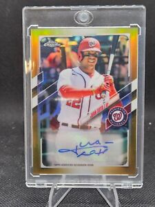 New Listing2021 TOPPS CHROME UPDATE Juan Soto AUTOGRAPH GOLD REFRACTOR #36/50 Nationals