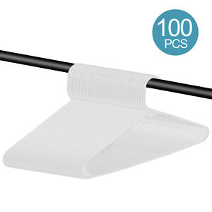 100 PCS Clothes Hanger Durable Plastic Hangers For Pants, Shirts, Dresses Etc