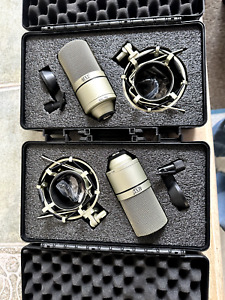 New ListingMXL 990 Condenser Microphones With Shockmounts And Cases - (2) Two 990's /Unused