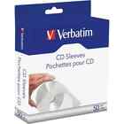 Verbatim CD/DVD Paper Sleeves-with clear window 50pk