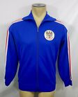 Vtg 80s Adidas Austria blue soccer football zip-up track jacket size Medium