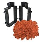 Sand Casting Set Kit 4.4 Lbs Delft Clay Sand & Cast Iron Mold Flask Frame Tool