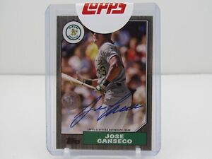 JOSE CANSECO 2022 TOPPS 1987 TOPPS AUTOGRAPH AUTO #056/199- ATHLETICS!!