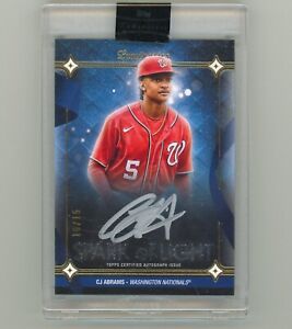 2023 Topps Luminaries #10/15 CJ Abrams Spark Of Light Silver Ink Auto Nationals