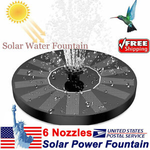 Solar Power Bird Bath Fountain Pump Upgrade 1.4W Solar Fountain With 6 Nozzle