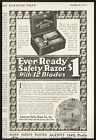 1910 Original Antique Print Ad EVER-READY SAFETY RAZOR Kit w/Blades