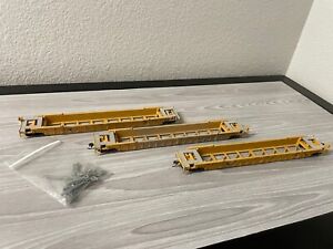 Walthers HO Scale TTX NSC 53' Intermodal Well Car 3-Pack Weathered