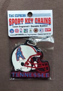 New ~ Tennessee/Houston Oilers Keychain ~ NFL Vintage Football