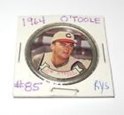 1964 Topps Baseball Coin Pin #85 Jim O'Toole Cincinnati Reds Near Mint