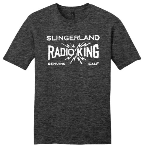 Slingerland Radio King Genuine Calf Vintage TRI-BLEND Tee Shirt - Black Heather