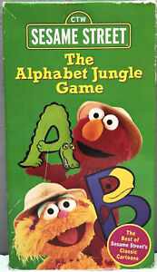 Sesame Street Alphabet Jungle Game VHS Video Tape 1998 BUY 2 GET 1 FREE! PBS Kid