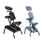 Portable Adjustable Massage Chair Spa Salon Massage Tattoo PU Leather Black/Blue