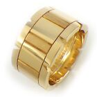 AUTH CARTIER TANK FRANCAISE LM RING 18K 750 YG YELLOW GOLD #52 W 11.0MM F/S
